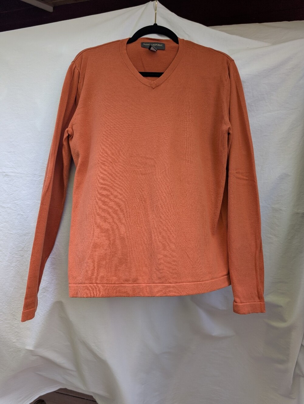 Banana Republic Cotton Long Sleeve Sweater Orange Sz m